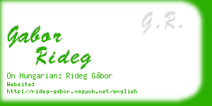 gabor rideg business card