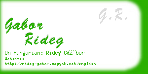 gabor rideg business card